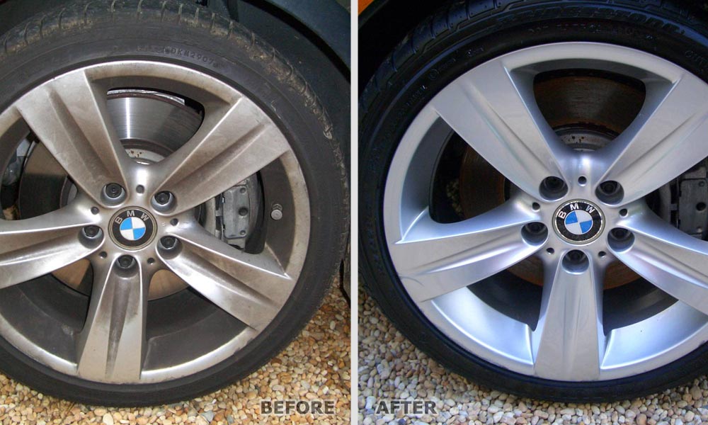 brake dust removal before after bmw
