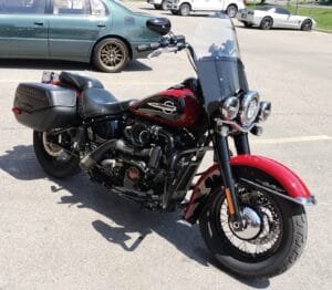 Red Harley Davidson Motorcycle
